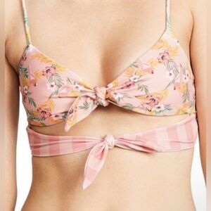 For Love And Lemons Tahiti Tie Bikini Top - NWT - Size S